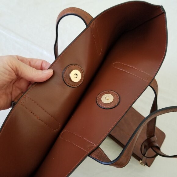 NWOT! Montana West Faux Leather Tote Shoulder Bag Purse w/Matching Bonus Pouch - Picture 4 of 10